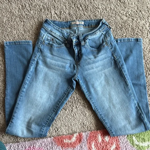 YMI Light Blue Skinny Jeans for Women - Picture 2 of 5